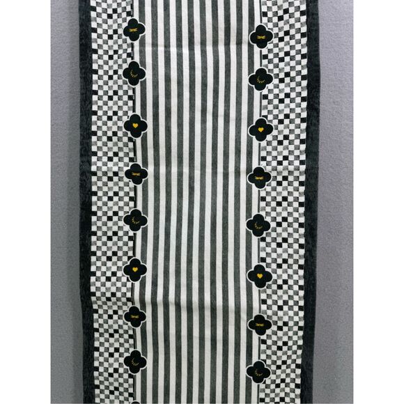 Striped Black and White Kitchen Towel - Picture 7 of 12